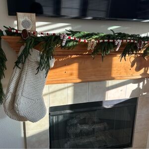 Threshold Cream Knit Stocking with Scallop Trim (2 stockings)